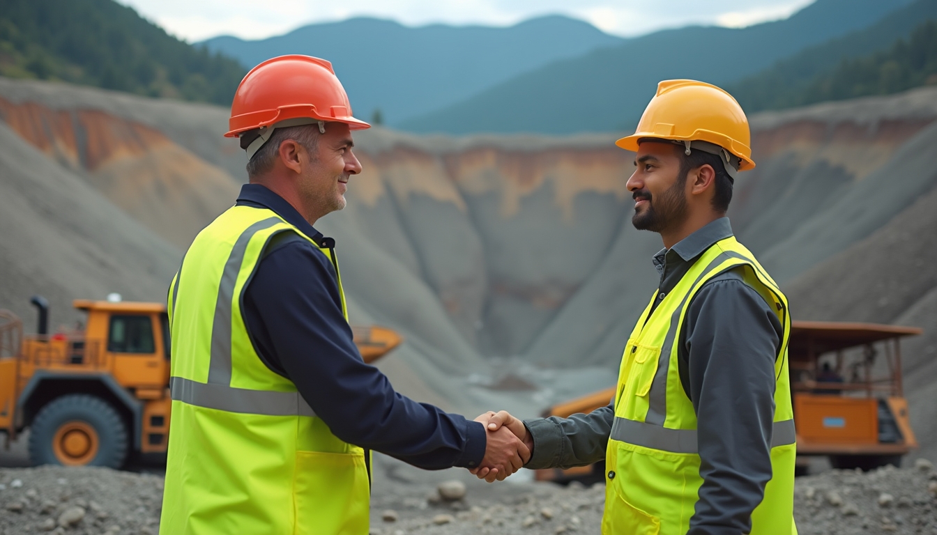 Anglo American Codelco Chilean copper mines handshake.