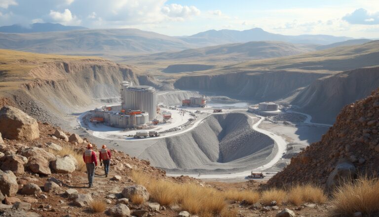 Mining site at Halleck Creek Project.