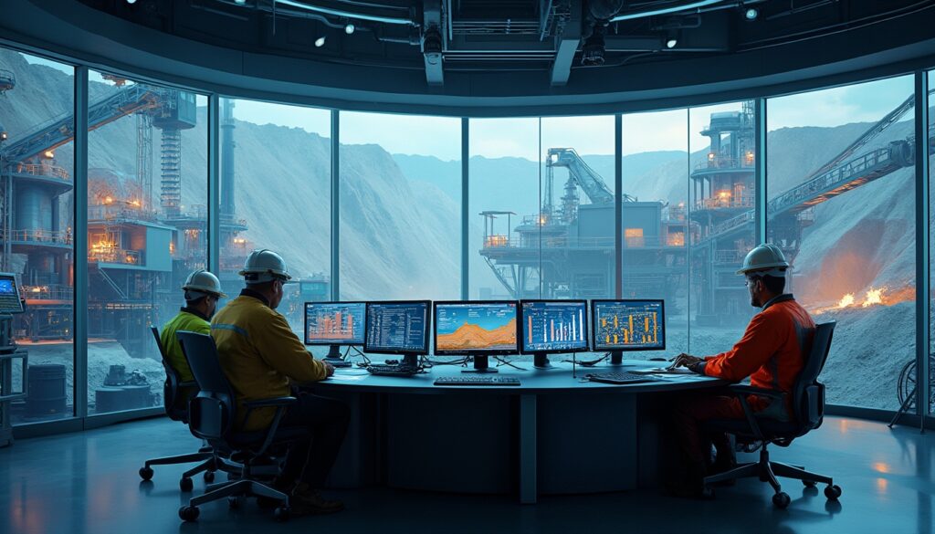 Mining control room, Sibanye Stillwater operations.