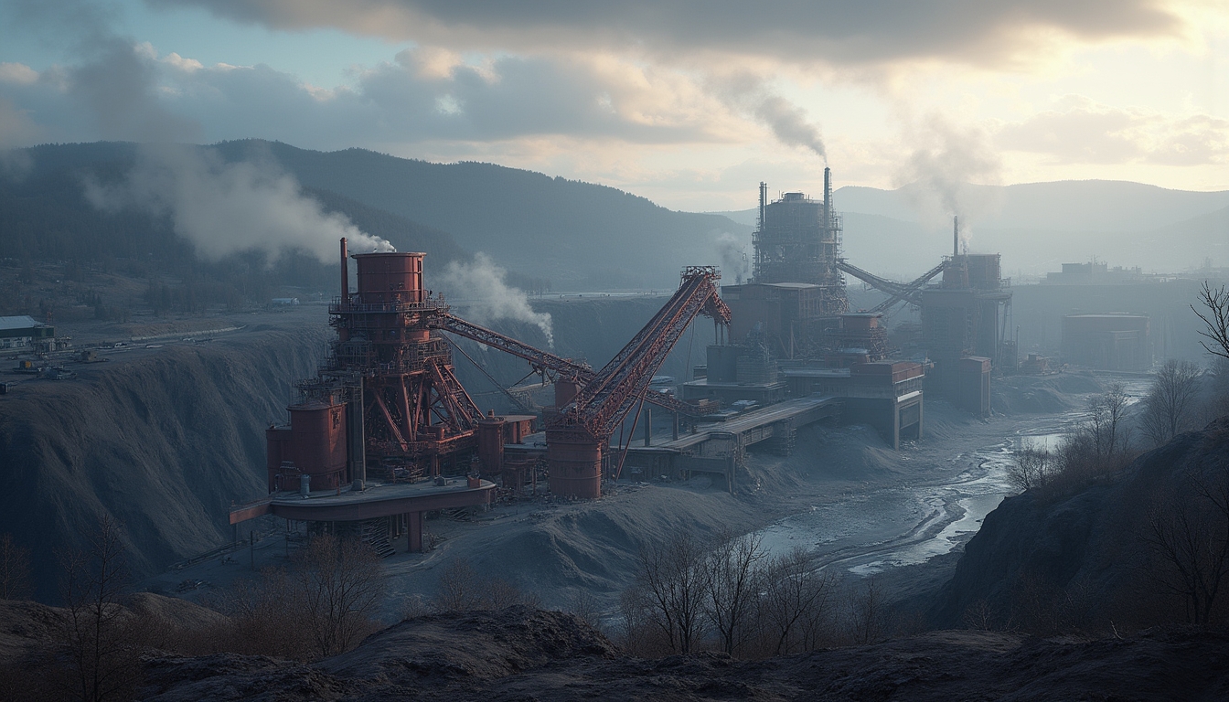 Industrial scene of Poltava Mine.