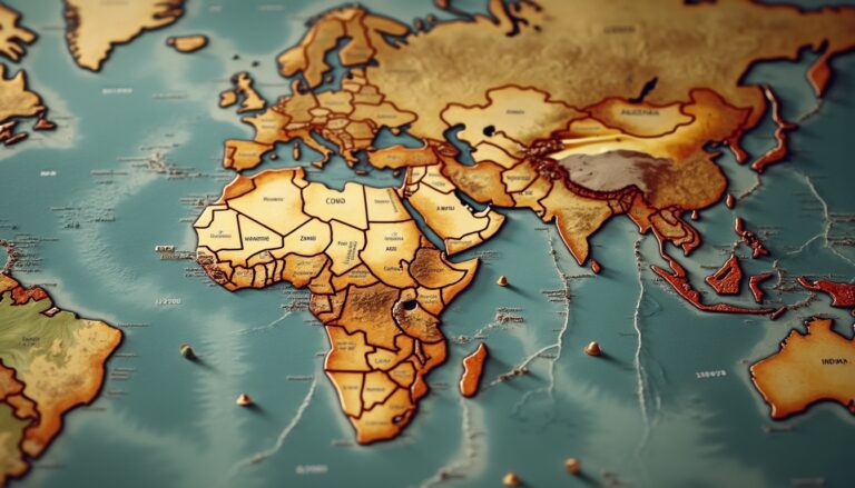 World map highlighting critical minerals supply.