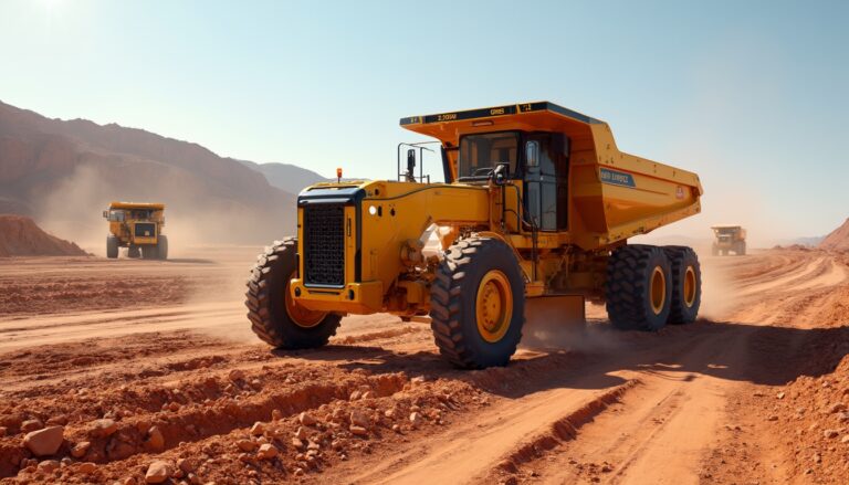 MacLean surface mining vehicles in action.