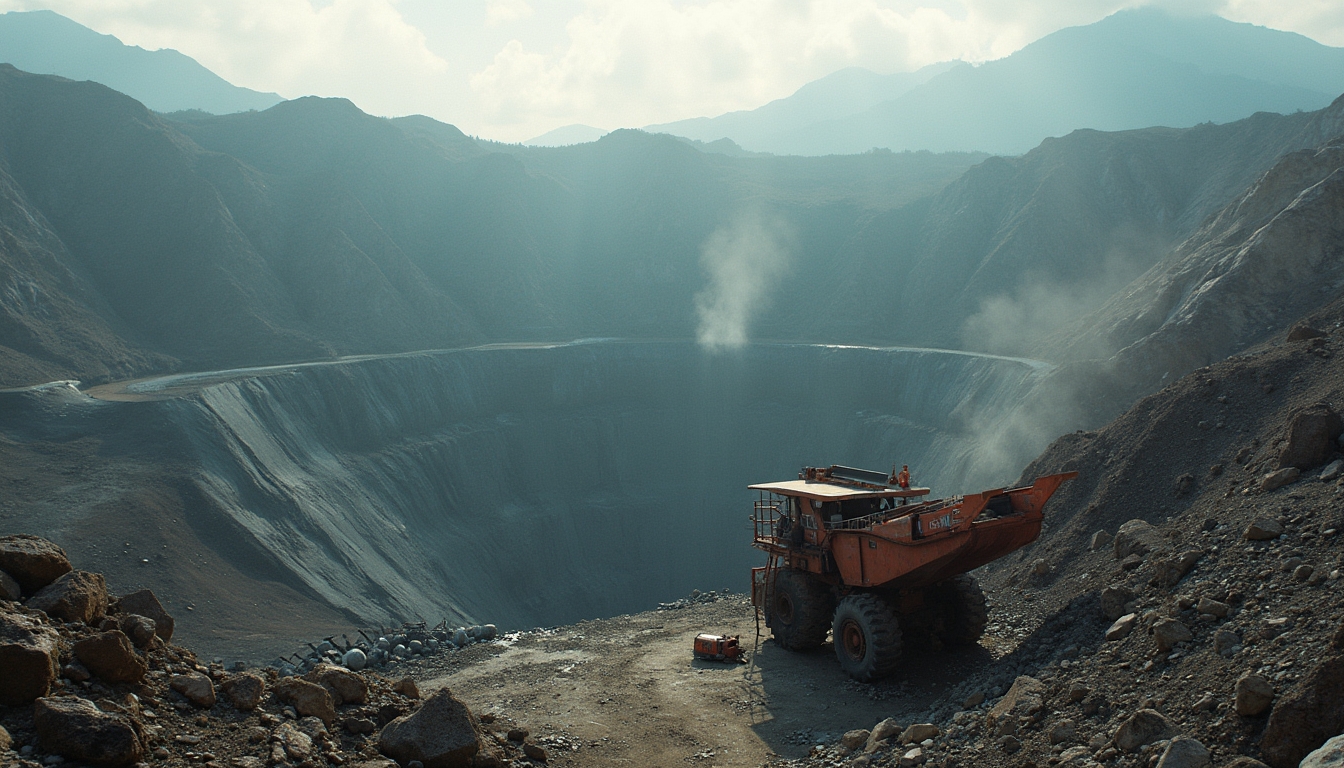 Mining machinery at Panama copper mine.