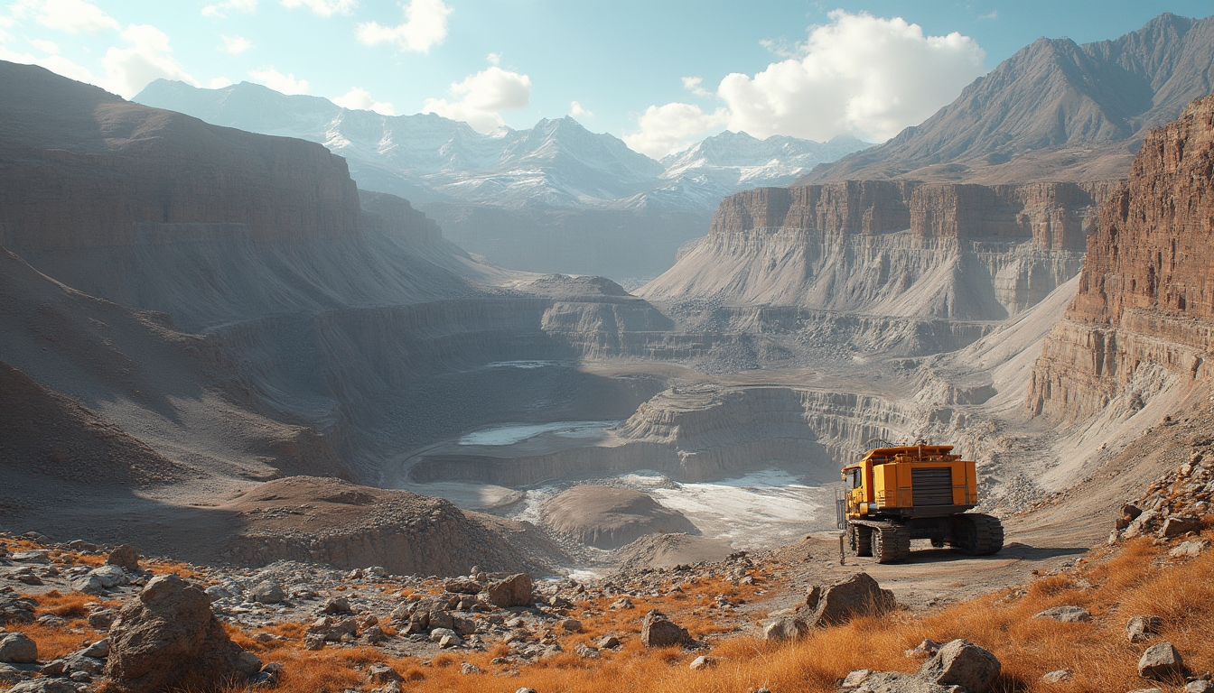 Mining site at American Rare Earths Halleck Creek Project.