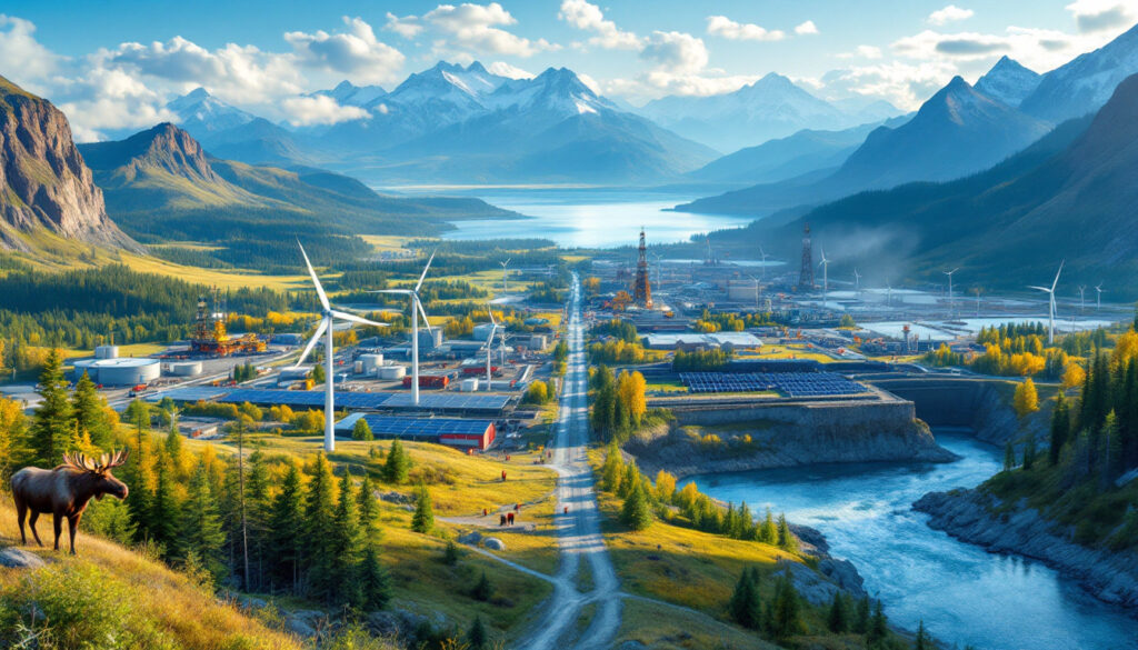 Canada's transition to renewable energy depicted.