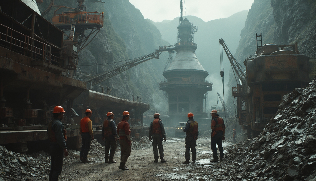 Workers at China MMG DRC cobalt plant.