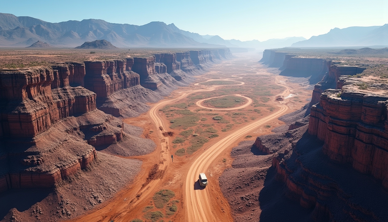 Desert landscape representing sugilite mining claims.