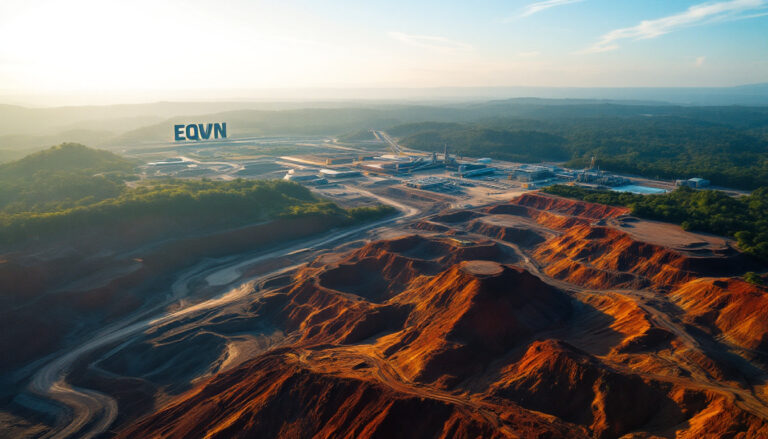 Equinox Resources Ltd-EQN-EQVN mining site with red terrain.