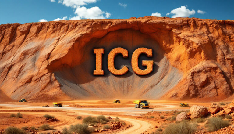Inca Minerals Ltd-ICG-ICG engraved in dramatic desert terrain.