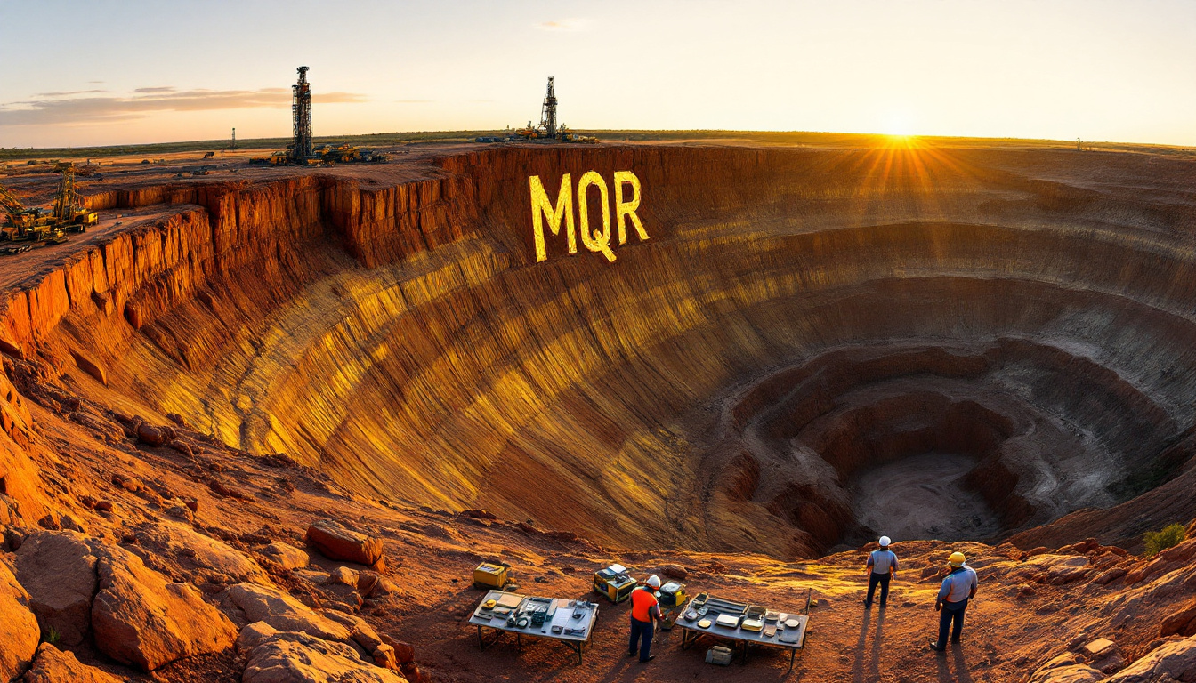 Marquee Resources Ltd-MQR-MQR mining operations at sunset landscape.