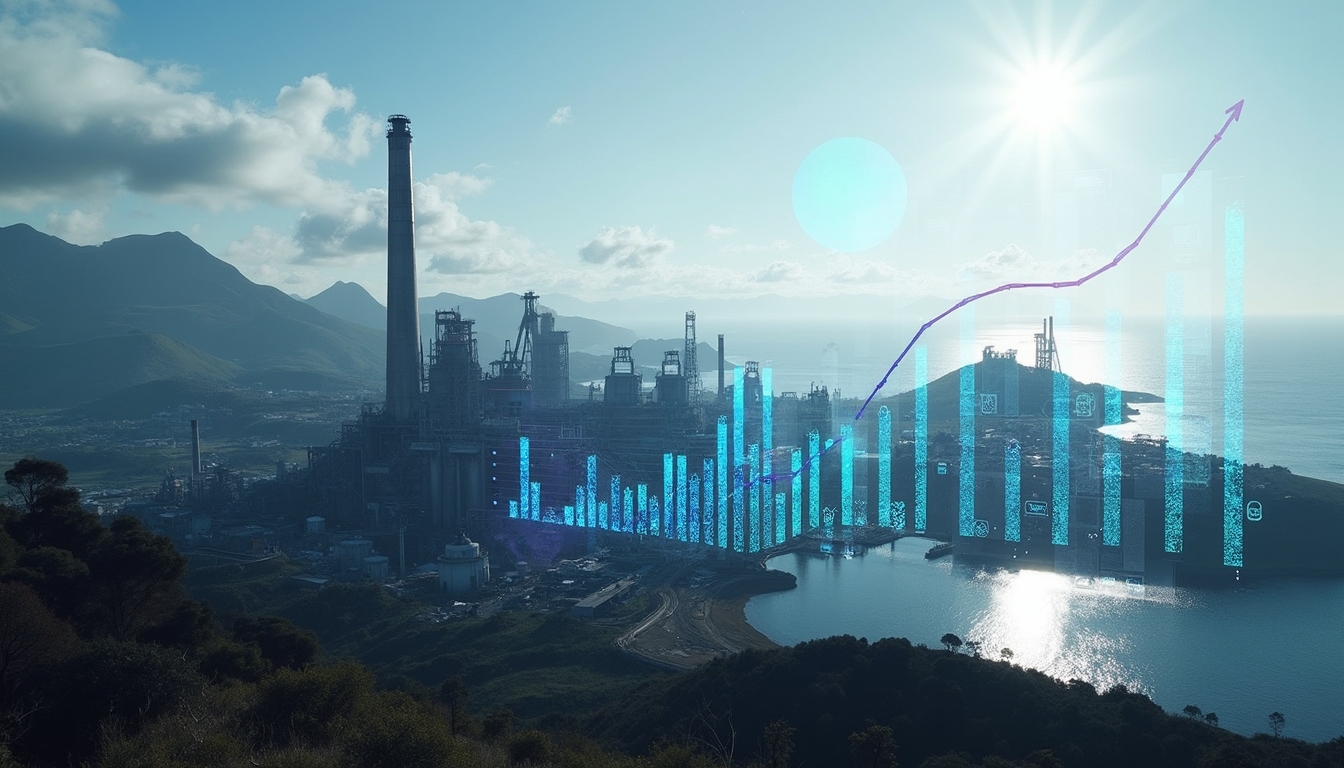 Industrial landscape depicting Nyrstar zinc production.