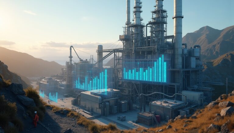 Nyrstar Hobart plant with projected output data.