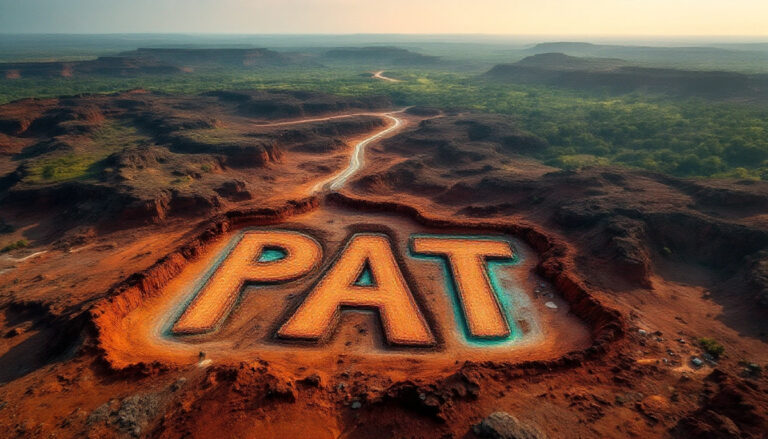 Patriot Lithium Ltd-PAT-"PAT" carved into desert landscape scenery.