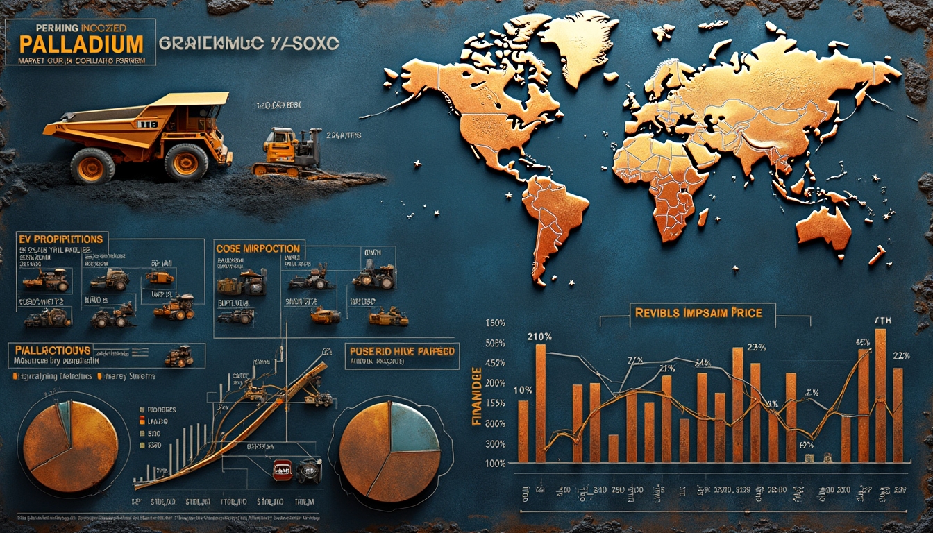 World map with palladium mining statistics.