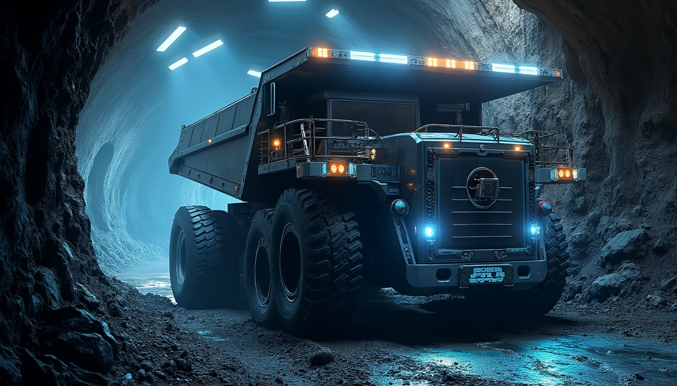 Advanced underground mining trucks technology.