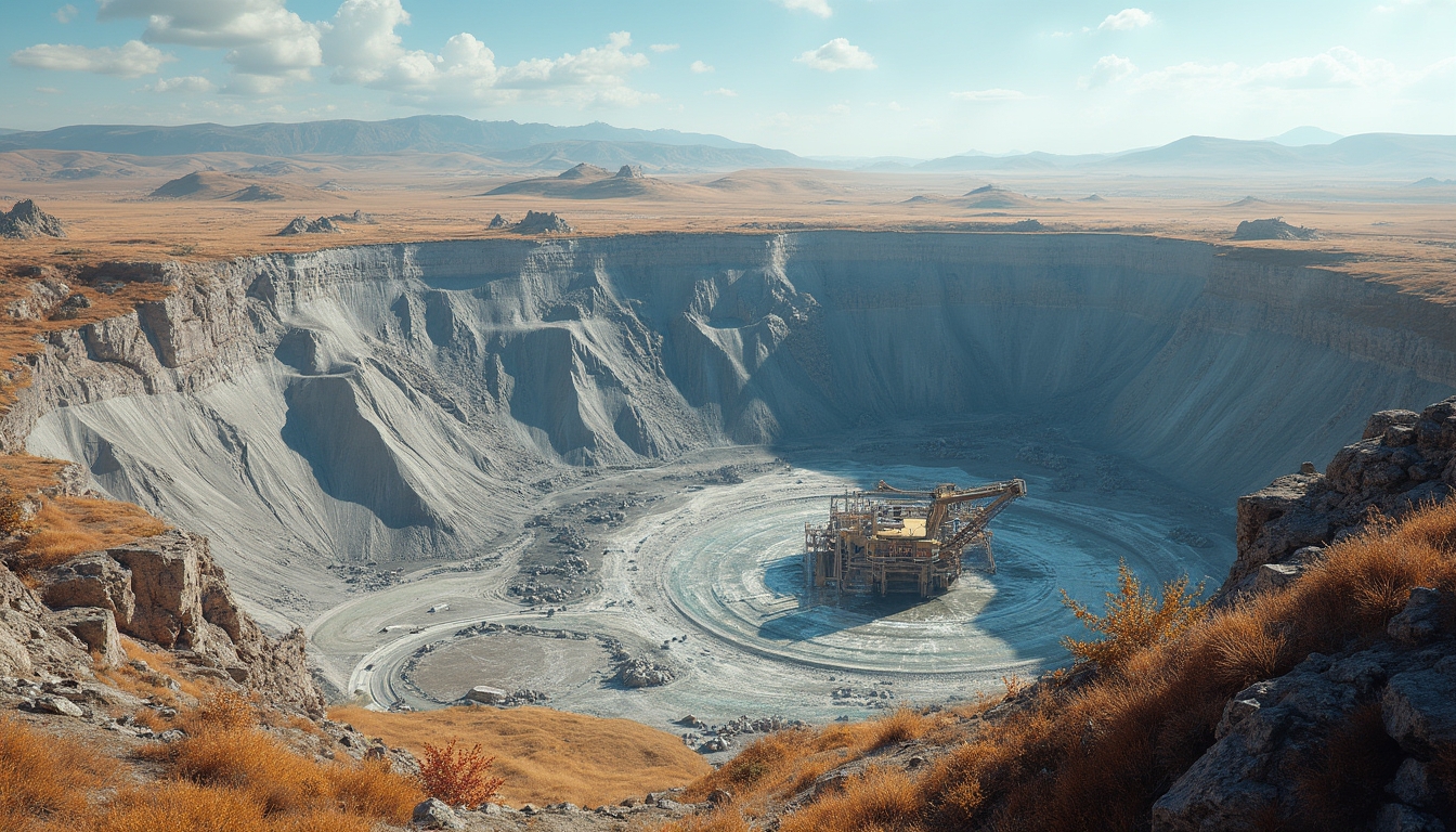 Expansive mining site in Wyoming.