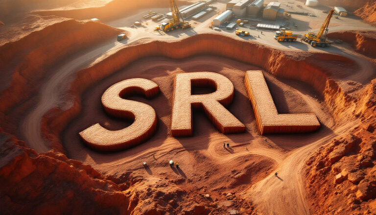 Sunrise Energy Metals Ltd-SRL-SRL excavation site with large letters.