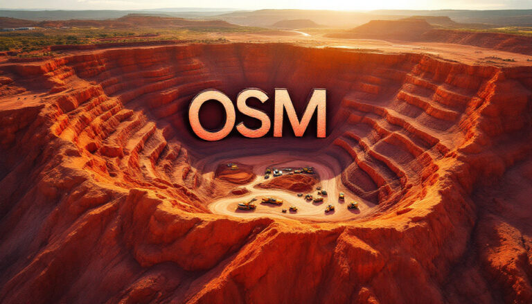 Osmond Resources Ltd-OSM-OSM in a dramatic quarry landscape.
