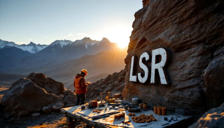 Lodestar Minerals Ltd-LSR-LSR tools and sunset silhouette scene.