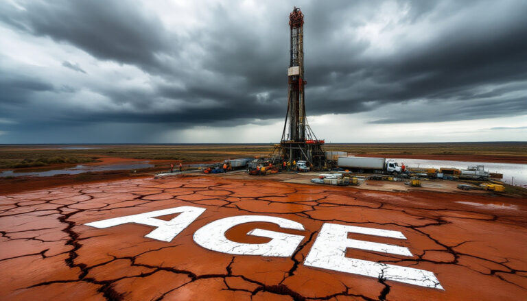 Alligator Energy Ltd-AGE-Oil exploration site on cracked earth.