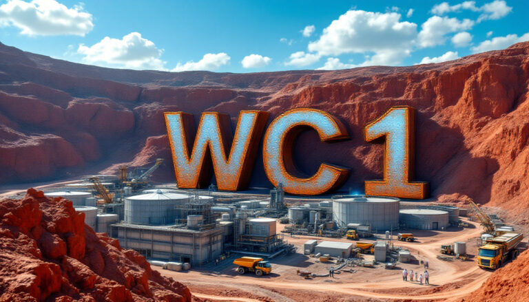 West Cobar Metals Ltd-WC1-WC1 industrial site in rocky landscape.
