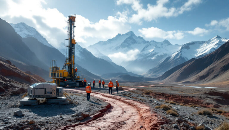 Southern Hemisphere Mining Ltd-SUH-Mining operation in snowy mountainous terrain.