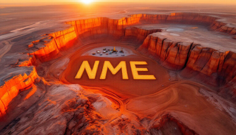 NEX Metals Exploration Ltd-NME-NME landscape art in dramatic canyon.