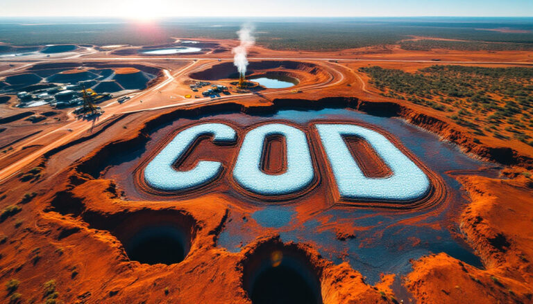 Coda Minerals Ltd-COD-COD formed with water in desert landscape.