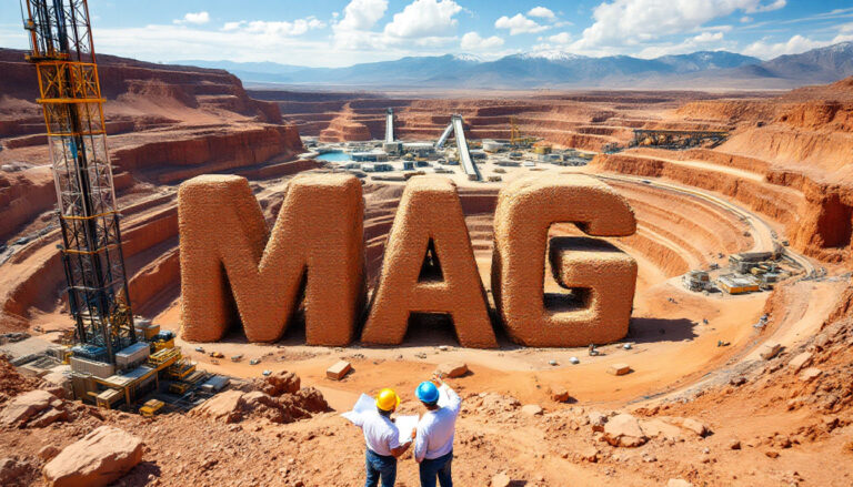 Magmatic Resources Ltd-MAG-Massive mining operation with MAG letters.