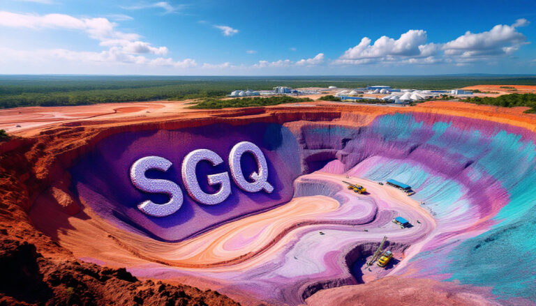 ST George Mining Ltd-SGQ-Colorful SGQ quarry with machinery.
