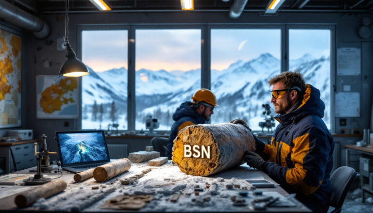 Basin Energy Ltd-BSN-BSN scientists examining ice core data.