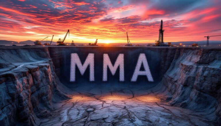 Maronan Metals Ltd-MMA-MMA letters in a dramatic landscape.