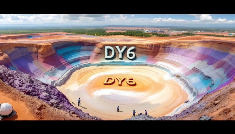 DY6 Metals Ltd-DY6-DY6 - Vibrant layered geological formation.