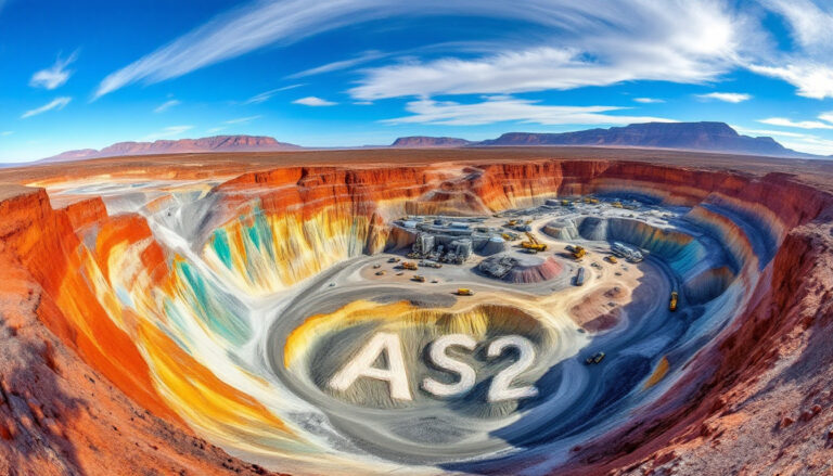 Askari Metals Ltd-AS2-AS2 quarry displaying colorful rock layers.