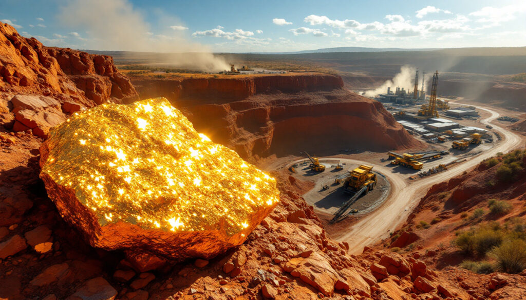 Astral Resources NL-AAR-Gold mining: large nugget in quarry.