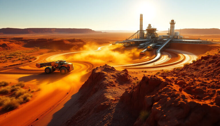 Narryer Metals Ltd-NYM-Desert mining operation with industrial machinery.