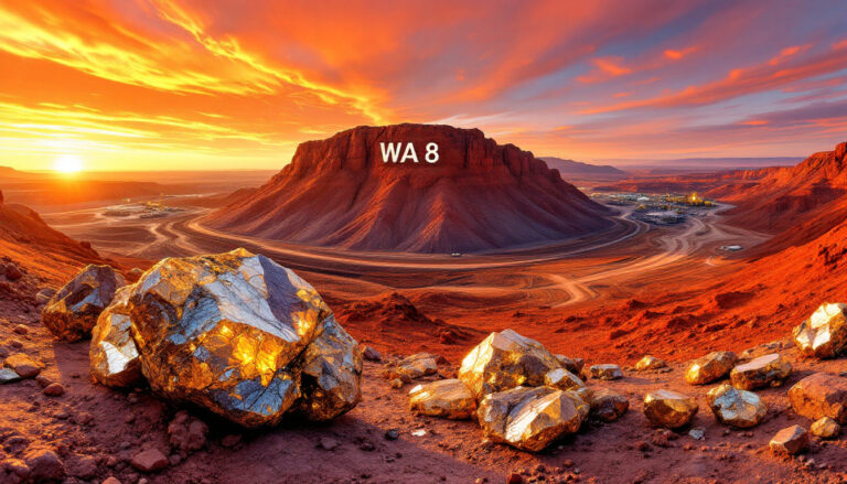 Warriedar Resources Ltd-WA8-Copper mine at sunset, rich landscape.