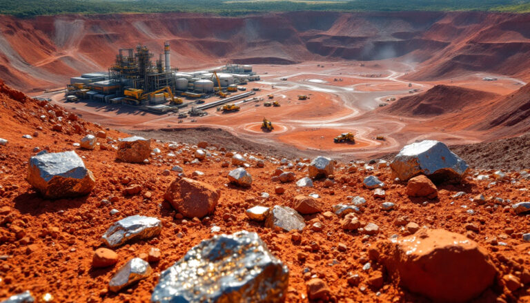 Equinox Resources Ltd-EQN-Bauxite mining site with industrial equipment.