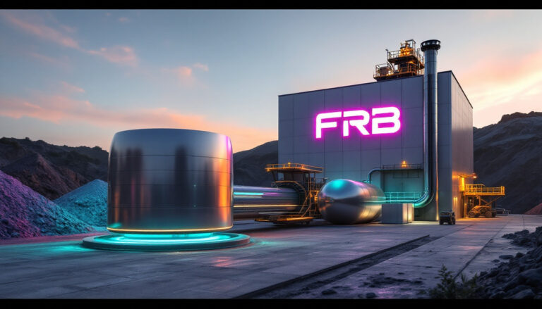 Firebird Metals Ltd-FRB-FRB facility at sunset, futuristic design.