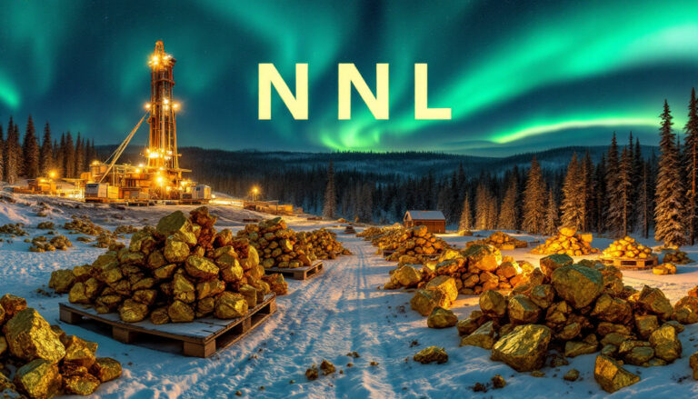 Nordic Resources Ltd-NNL-NNL gold mining under northern lights.