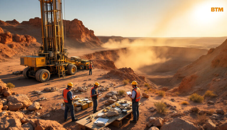 Breakthrough Minerals Ltd-BTM-Mining operation in desert environment.