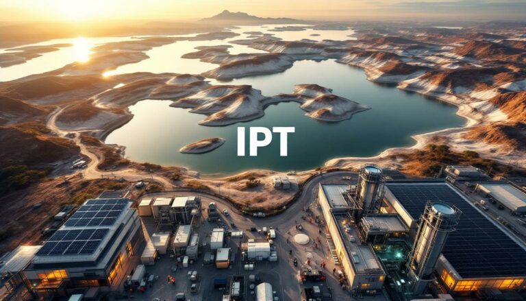 Impact Minerals Ltd-IPT-IPT industrial facility by a serene lake.