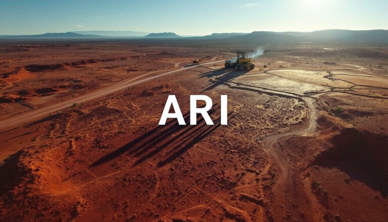 Arika Resources Ltd-ARI-Ari construction vehicle on desert landscape.