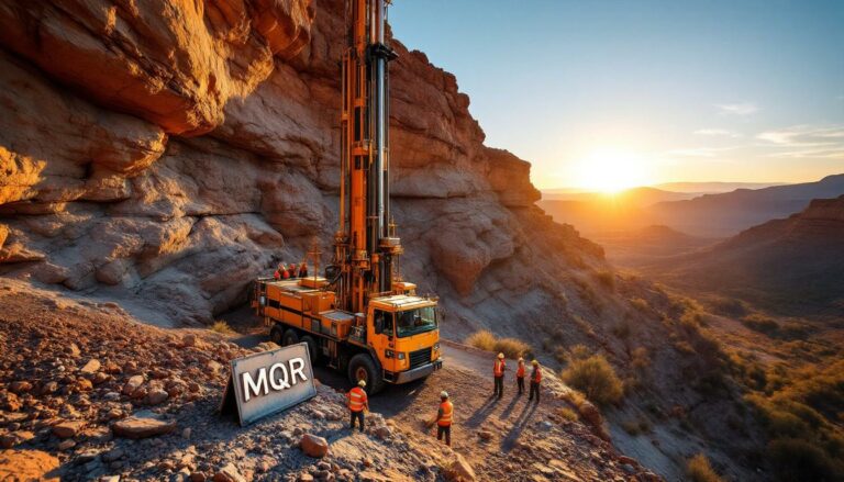 Marquee Resources Ltd-MQR-MQR drilling rig at sunrise landscape.
