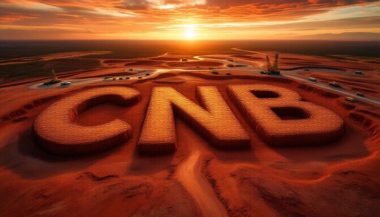 Carnaby Resources Ltd-CNB-CNB letters carved into desert landscape.