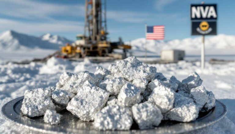 Nova Minerals Ltd-NVA-Silver mining in snowy landscape, drilling rig.
