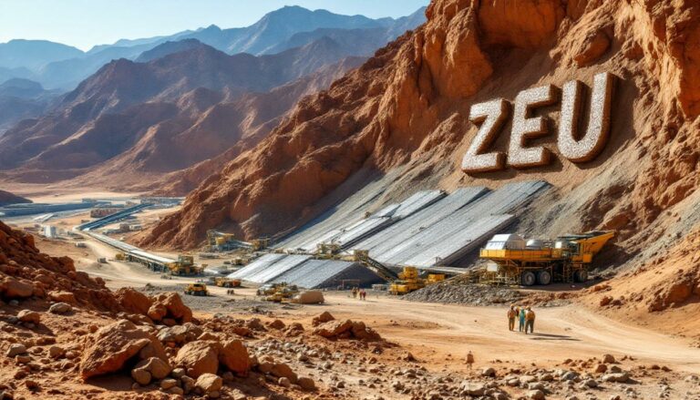 ZEUS Resources Ltd-ZEU-Mining site with machinery and workers.