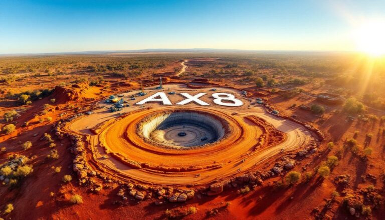 Accelerate Resources Ltd-AX8-AX8 excavation site at sunset.