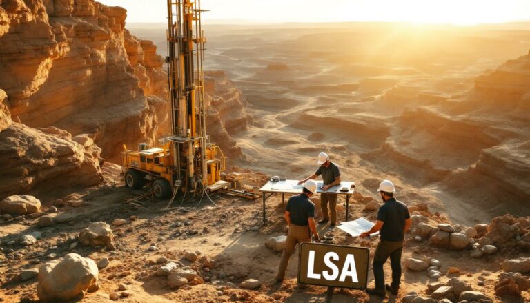 Lachlan Star Ltd-LSA-LSA exploration team in desert landscape.