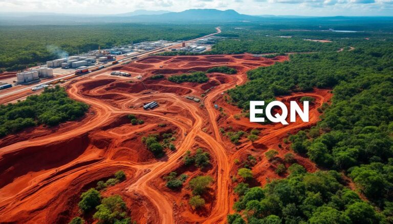 Equinox Resources Ltd-EQN-EQN mine amidst lush green forest.